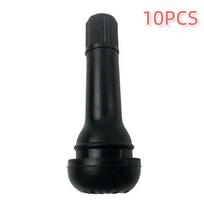 10Pcs Car Tubeless Tire Valve Tire Valve Stem Tr412/Tr413/Tr414/Tr415 With Dust Cover Black Rubber Snap On Tire Valve Stem TR414 black