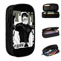 Toji Fushiguro JJK Anime Pencil Case Manga Pencilcases Pen Holder Kids Big Capacity Bags Students School Gifts Stationery 21x10.5x5cm black