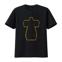 Justice Band Muzikos Logotipas Kryžius Klasikinis Retro Marškinėliai Vyrams ir Moterims vintage Išplauti Universalūs L black