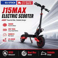 J15MAX Elektrinis paspirtukas 1600W variklis 48V 18AH ličio baterija Sulankstomas E-paspirtukas 10 colių visureigio padanga Suaugusiųjų visureigių E-paspirtukas J15MAX-1600W48V18AH-1-TT