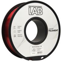 3D Plastikas – Filamentas PETG transparent red | 1.75 mm, 1 kg |  Professional LAB