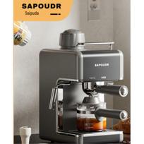 EA39 Semi-Automatic Coffee Machine with Milk Frother and Bean Grinder for Home or Office gray