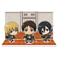 Attack on Titan Akrilinė Diorama A [Erenas, Mikasa, Arminas] beige