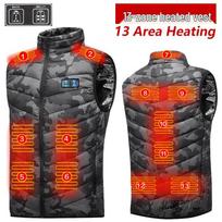 Išmanioji USB įkrovimo šildoma liemenė - Unisex, pastovios temperatūros, laisvalaikio drabužis 6XL red