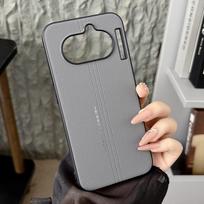 For Nothing Phone 4A Case Fashion Hard Leather Anti Fall Shockproof Non Slip Protective Cover For Nothing Phone 4A Shell Bumper Nothing Phone (4a) pilka spalva