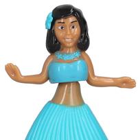 Solar Powered Dancing Decoration Bobble Shaking Head Doll Dancing Figure Toy Car OrnamentBlue blue