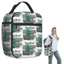 Trash Truck Cartoon Netflix Insulated Lunch Bag for Women Kids Leakproof Food Boxes Thermal Lunch Box Tote One Size gray
