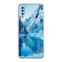 Snowy Mountain Christmas Phone Case For Samsung Galaxy A52 A50 A70 A30 A40 A20S A20E A02S A12 A22 A72 A32 5G A04s Clear Cover Samsung A22 5G blue
