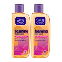 Clean & Clear Foaming Face Wash For Oily Skin 150ml Pack Of 2 Gentle Daily Cleansing Gel For Unisex Adults beige