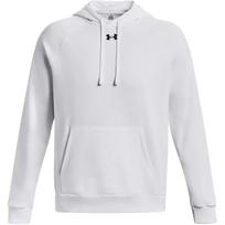Under Armour Rival Fleece Hoodie With Brand Logo Print Men Hoodies White 1379757-100 L gray