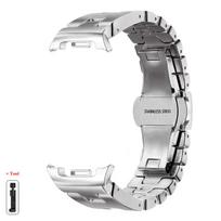 Luxury Stainless Steel Strap For Samsung Galaxy 8 40mm 44mm/8Classic 46mm Ultra(2025) Metal Band For Samsung Galaxy Watch Ultra Galaxy Watch 8 44mm gray