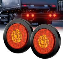 Ygmylandbb LED sunkvežimio galinis žibintas Priekabos galinis žibintas 24V Dvigubas naudojimas Stabdymo/Posūkio/Posūkių rodikliai rubber ring geltona