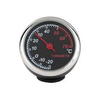 Mini automobilinis rodantis laikrodis Automobilio priedai Automobilio matuoklio apdaila Drėgmės matuoklio laikrodis Automobilio ornamentas Termometras Laikrodis Mete I8C0 white