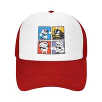 Personalized Cuphead Characters Trucker Hat Unisex Women Adjustable Adult Cartoon Game Baseball Cap Hip Hop Dad Hat One Size white