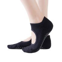 1 Pair Grip Support Stretchy Hollow Yoga Socks Non-slip Low Cut Breathable Ballet Socks for Daily Wear juoda