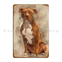 American Staffordshire Ter Metal Signs Club Club Personalized Club Bar Living Room Tin Sign Poster 30x40cm(11.8x15.7inch)