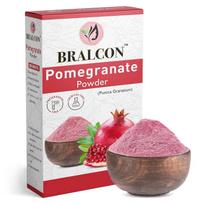Bralcon 100G Granatų žievelių milteliai Natūraliai odos ir plaukų priežiūrai | Punica Granatum Anar | Grynas džiovintų vaisių ingredientas „Pasidaryk pats“ veido kaukėms ir plaukų kaukėms red
