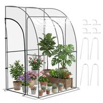 143cm x 118cm Walk-In Lean To Greenhouse, with Accessories 143 x 118 x 212 cm