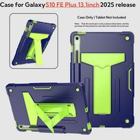 Case for Galaxy Tab S10 FE Plus 13.1'' 2025 Release (SM-X620/X628B) Heavy Duty Shockproof Cover with Kickstand/Pen Holder (Black,S10 FE Plus 13.1)