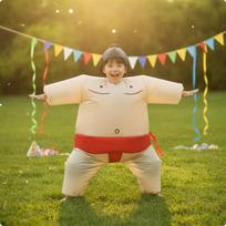 Pripučiamas sumo kostiumas Kostiumas Juokingas teminiams vakarėliams, Vaikams Child balta