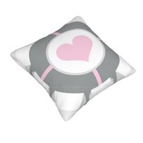 Cute Portal Companion Cube Bedroom Office Hug Pillowcase Valve Game Portal 2 Portal 3 Portal Cube Chell Glados Cake Is A Lie Peach skin 18*18(CM)-1Pcs gray