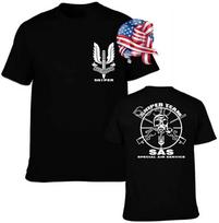 SAS Special Air Service British Army Special Forces Sniper T-Shirt. Summer Cotton Short Sleeve L gray