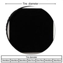 Black Abstract Spare Tire Cover Durable Polyester Universal Fit for SUV RV Truck 14inch gray