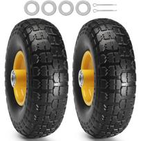VEVOR Solid PU Run-Flat Tire Wheel Flat Free Tubeless Tire 25.4 cm 2-Pack 181.4 kg 25.4 x 25.4 x 8.1 cm