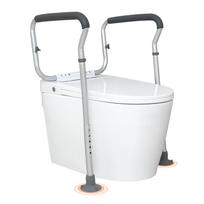 VEVOR Saugos turėklas tualetui, Vonios kambario tualeto sėdynės rėmas, Reguliuojamas plotis ir aukštis, Tinka daugumai tualetų, Laiko 300 svarų (apie 136 kg)