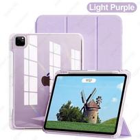 Case for iPad Air 13 Inch M4/M3/M2, for iPad Pro 12.9 inch 6th/5th/4th/3rd Gen - with Pencil Holder,Auto Sleep/Wake šviesiai violetinė spalva