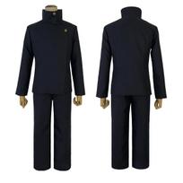 New Jujutsu JJK Manga Anime Fushiguro Megumi Cosplay Costume Wig Dark Blue Jacket Pants Uniform Rose Net Synthetic Halloween S black