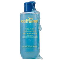 Mcaffeine 2% salicilo rūgštis, 3-in-1 kvepiantis kūno prausiklis - kvapo kontrolė ir ilgai išliekantis Aqua Fresh kvapas | Šveičia ir lygina odą | blue