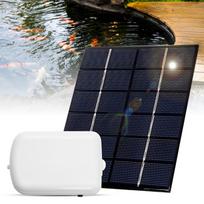 Solar Pond Aerator with Air Pump 2000mA Backup Battery Aquarium Oxygen Aerator Air Pump with Pipe balta