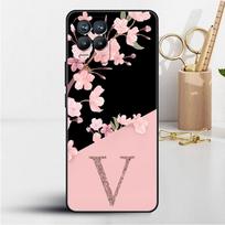 Case For Realme 8 C21y GT Neo 2 3 8i C21 7 C11 6 C12 C35 C3 GT 9 Pro C12 TPU Phone Cover Custom Cherry Blossom Flower Initial M Realme GT Neo3 black
