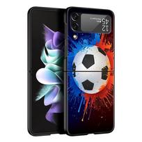 Phone Case for Samsung Galaxy Z Flip 3 4 5 Folding Mobile Shell Hard PC Fundas Protect Cover Country Soccer Morocco Football Samsung Z Flip gray