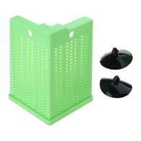 Space Saving Reptile Feeder With Strong Suction Cups Wall Mounted Terrarium Corner Feeder For Bearded Dragons L green