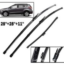 Ford Kuga 2013-2017 Priekinių ir galinių berėmių priekinio stiklo valytuvų ašmenų komplektas Rear wiper black
