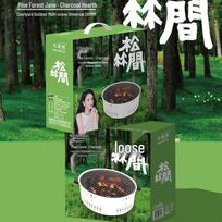 Complete Indoor/Outdoor Charcoal BBQ and Fire Pit Set with Grill Rack green