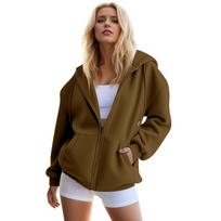 Womens Zip Up Hoodies Oversized Sweatshirts Fall Fashion Outfits Casual Jackets L juoda