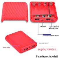 4-Section 18650 Battery Box Power Bank Shell Kit gray