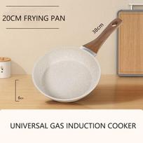 Frying Pan Wok Pan Home Steak Skillet Pancake Fried Induction Cooker Gas Stove Special Saucepan Nonstick Pan Non-Stick Pan beige