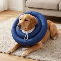Adjustable Recovery Cone Lightweight Anti-Lick Shield Easy Wear Pet Elizabeth Cone  Pet Recovery S blue