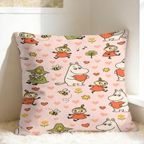 Cute M-Moomins Pillow Cover Cute Funny Pillow Case For Wedding Party Home Decor Comfy Pillowcases Gift Peach skin 18*18(CM)-1Pcs white