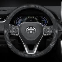 Automobilio vairo apdangalas TOYOTA Crown CHR Yaris Corolla Auris Rav4 Prius Camry raize Prado Anglies pluošto priedai RA1 black
