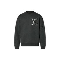 LOUIS VUITTON 2010 m. LV aplikacijos džemperis 1AFAZG Charcoal Gray pilka spalva