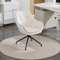 Household Office Chair, Faux Leather Armchair, Deep-Seat Vanity Chair – Ideal for Living Room & Bedroom 67.5 x 66 x 80 cm smėlis