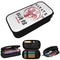 Shotokan Karate Simbolis Ir Kanji Baltas Tekstas Pieštukinė Berniukams Mergaitėms Rašiklinė Pieštukinė Kanceliarinės Prekės Rašiklio Laikiklio Maišelis 21x10.5x5cm white