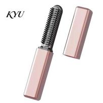 Professional Hair Brush Mini Straightener for Bangs, Cordless Root Lift Heated Comb & Frizz Control, USB Rechargeable Electric Straightening Men Women rožinio aukso spalvos