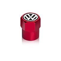 4Pcs Car Tire Valve Caps Dust Cover Auto Emblem Accessories For VW CC Polo 6R Golf 4 5 6 7 MK7 MK4 MK6 Passat B6 B8 T4 T5 Tiguan raudona