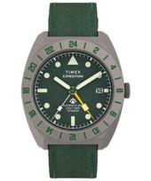 TIMEX Expedition Pioneer Titanium GMT Automatic Watch TW2Y63400 Green Dial Sapphire Crystal Men's 200m žalia